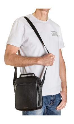 Мужская кожаная сумка на плечо вместительного размера REK-022-Vermont