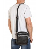 Фотография Кожаная мужская сумка на плечо - барстетка VZ-412-3