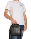 Фотография Кожаная мужская сумка на плечо - барстетка VZ-412-3