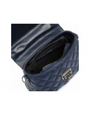 Фотография Синяя женская кожаная сумка Riche W09-6154DBL